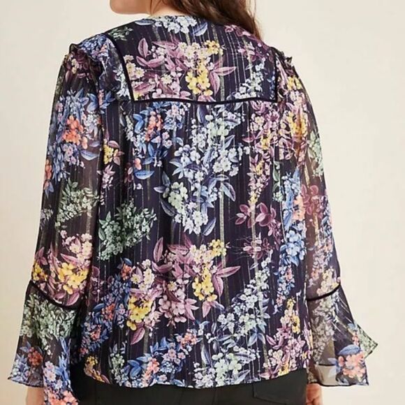 New Anthropologie Vineet Bahl Embroidered Blouse - Picture 2 of 6